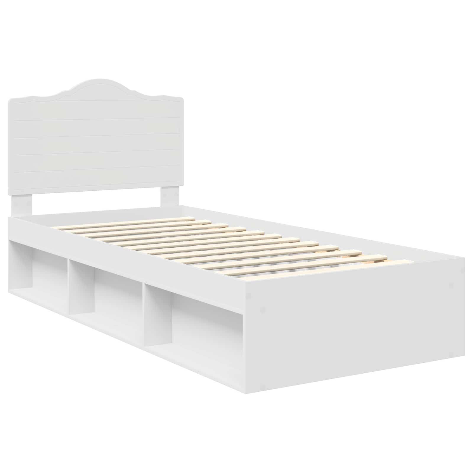 Struttura del letto Bianco 100 x 200 cm Pino massello | homemem39