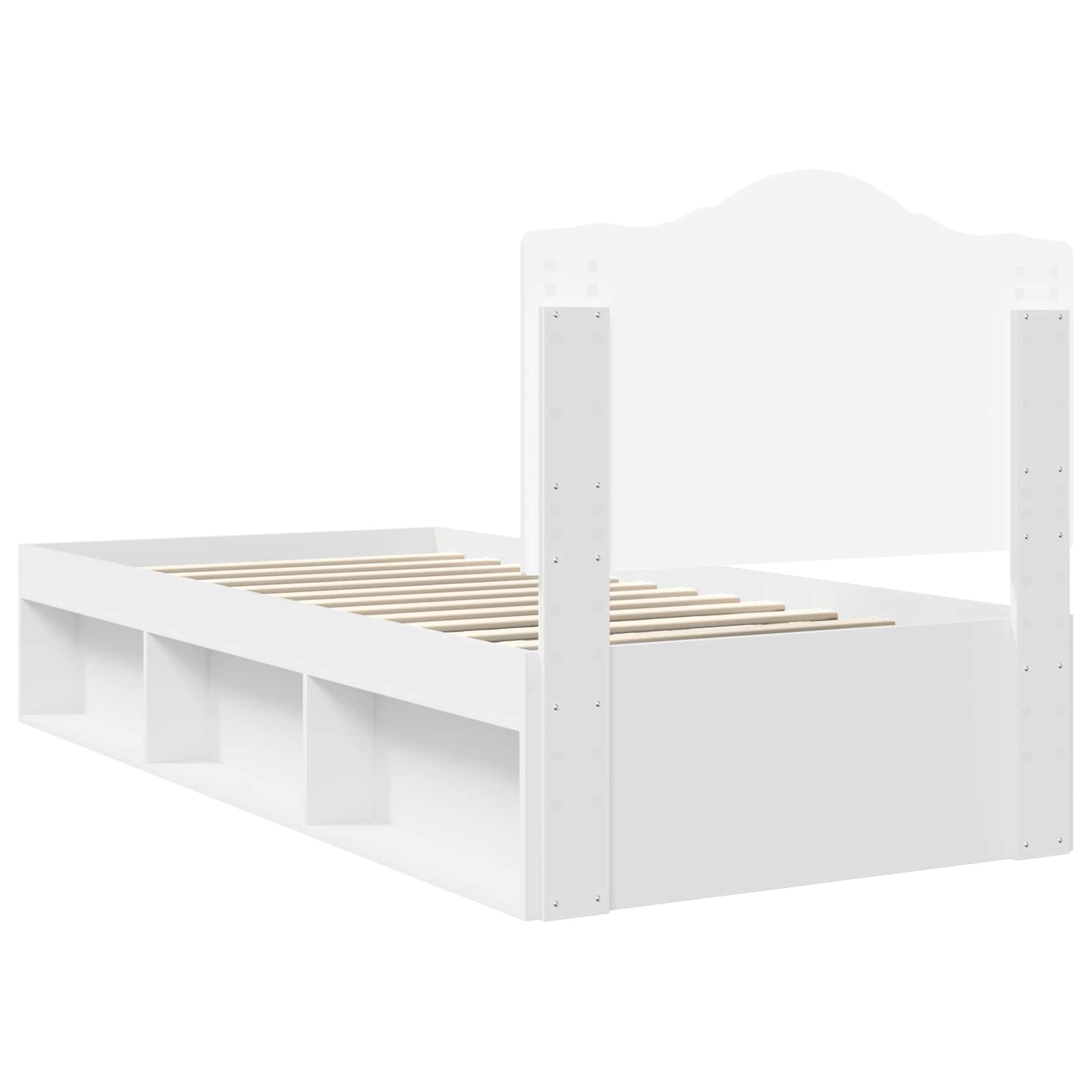 Struttura del letto Bianco 100 x 200 cm Pino massello | homemem39