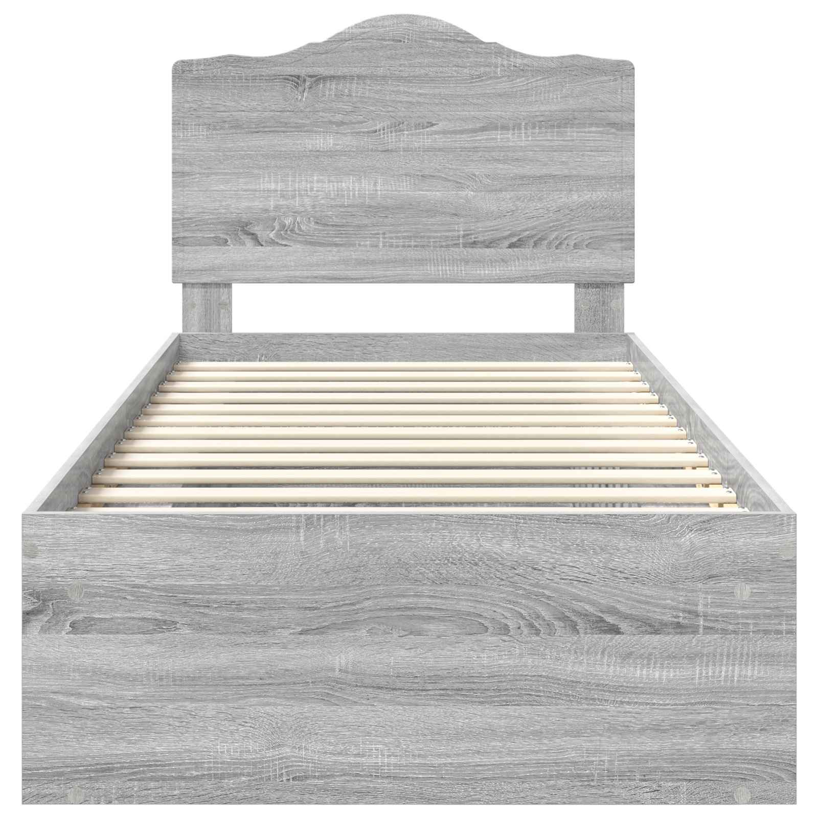 Struttura del letto Grigio Sonoma 100 x 200 cm Pino massello | homemem39
