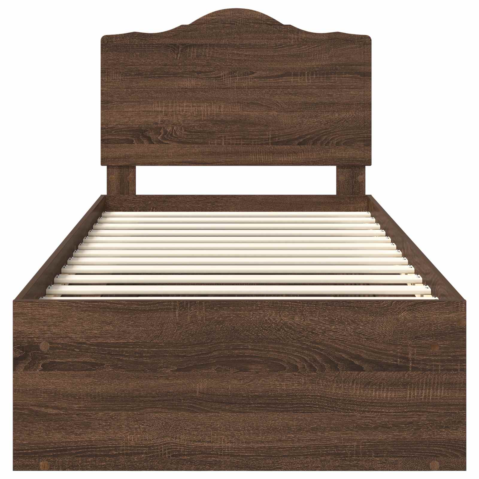 Struttura del letto Rovere Marrone 100 x 200 cm Pino massello | homemem39