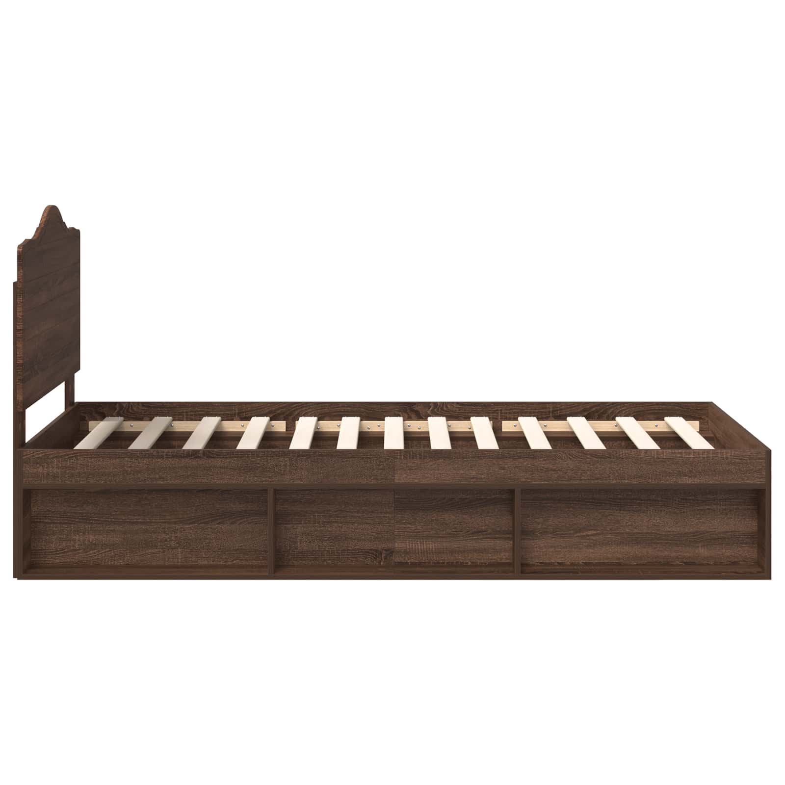 Struttura del letto Rovere Marrone 100 x 200 cm Pino massello | homemem39