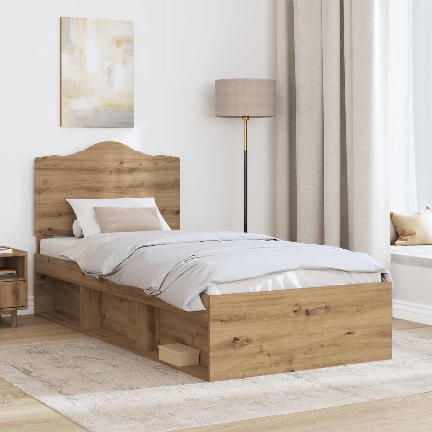 Struttura del letto Rovere Artigianale 100 x 200 cm | homemem39