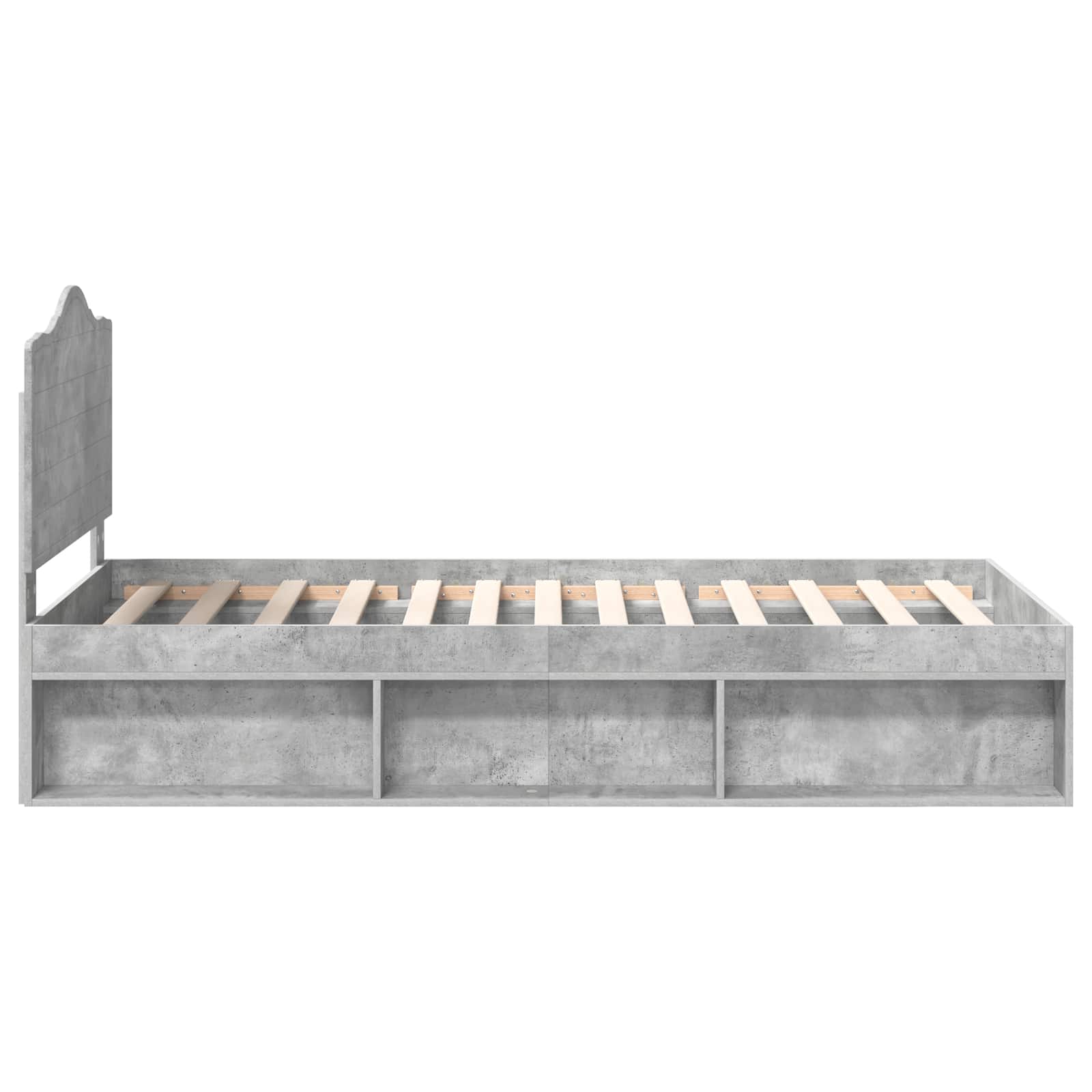 Struttura del letto Calcestruzzo 90 x 200 cm Pino massello | homemem39