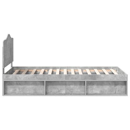 Struttura del letto Calcestruzzo 90 x 200 cm Pino massello | homemem39