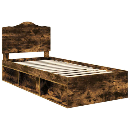 Struttura del letto Rovere fumé 90 x 200 cm Pino massello | homemem39