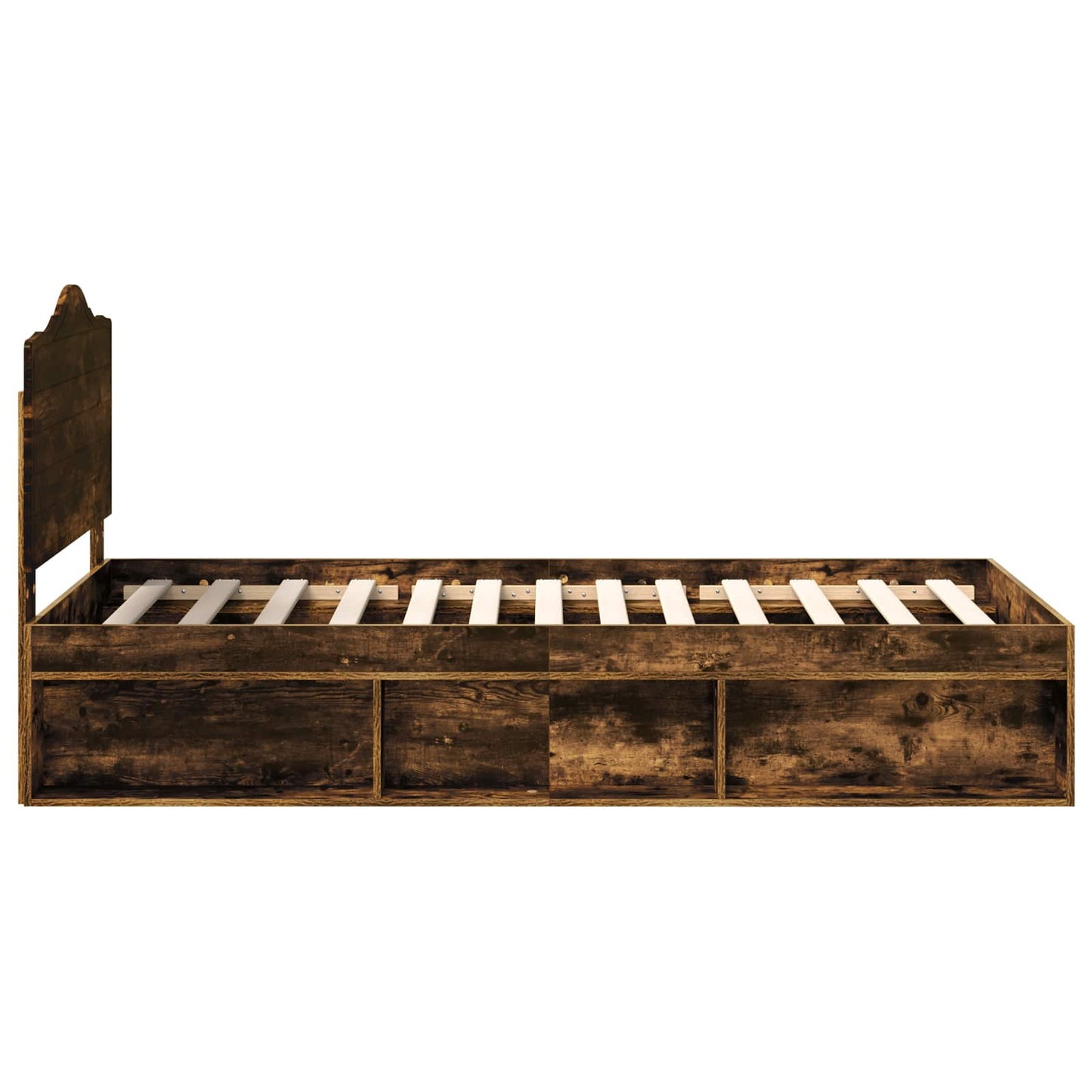 Struttura del letto Rovere fumé 90 x 200 cm Pino massello | homemem39