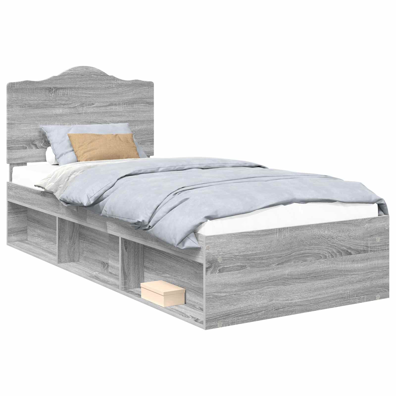 Struttura del letto Grigio Sonoma 90 x 200 cm Pino massello | homemem39