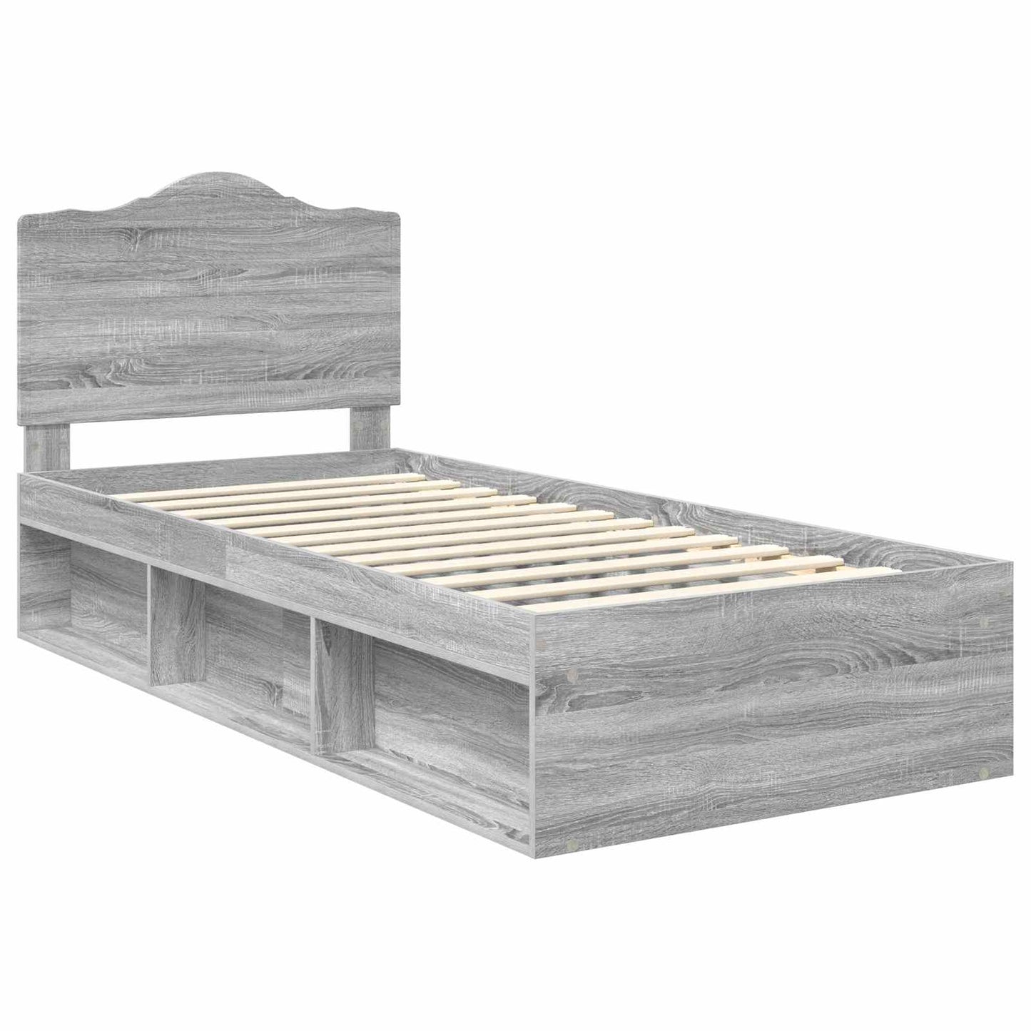 Struttura del letto Grigio Sonoma 90 x 200 cm Pino massello | homemem39