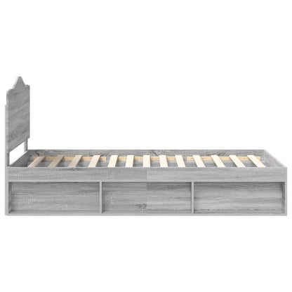 Struttura del letto Grigio Sonoma 90 x 200 cm Pino massello | homemem39