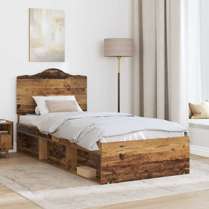 Struttura del letto Legno vecchio 90 x 200 cm Pino massello | homemem39