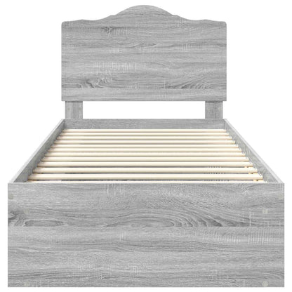 Struttura del letto Grigio Sonoma 90 x 190 cm Pino massello | homemem39