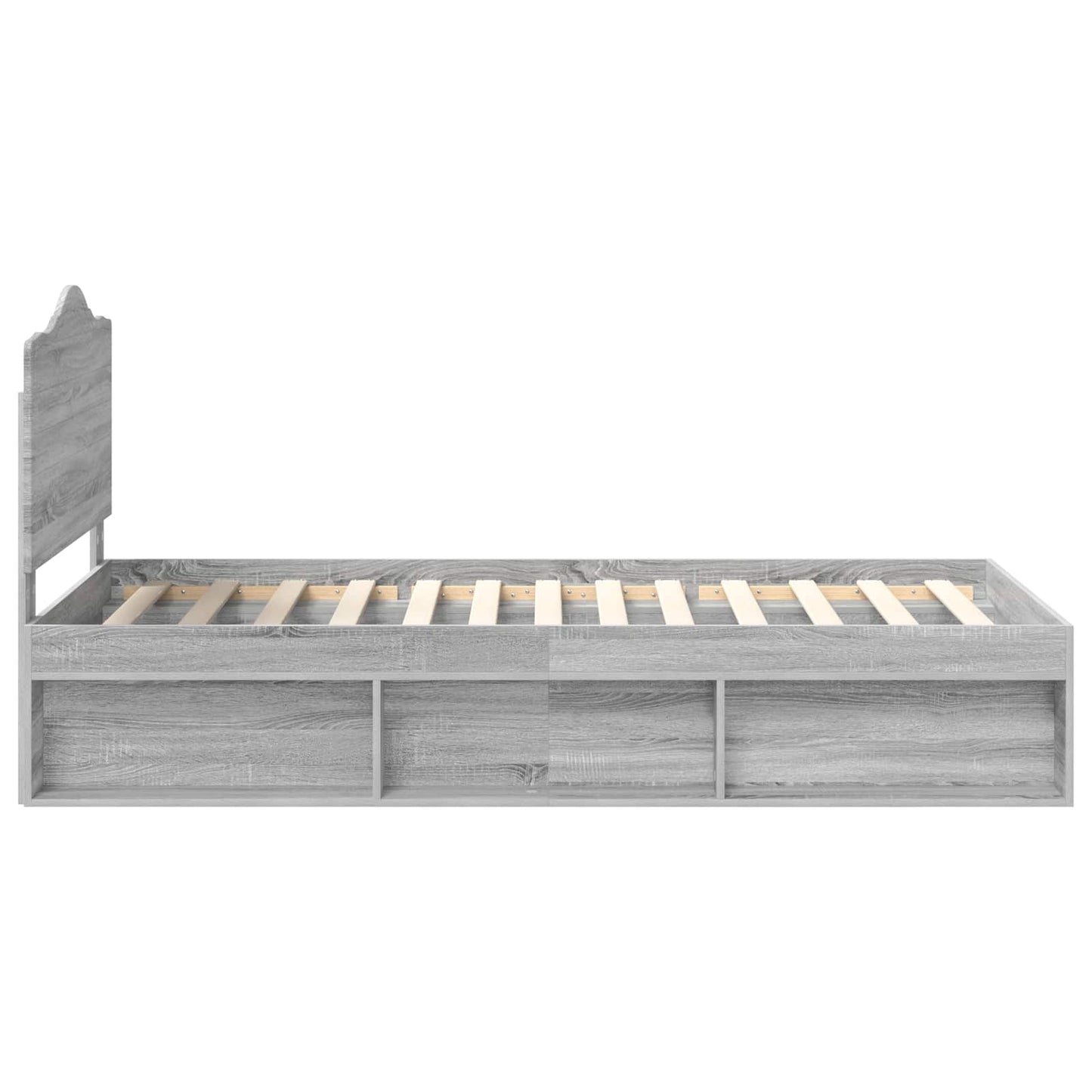 Struttura del letto Grigio Sonoma 90 x 190 cm Pino massello | homemem39
