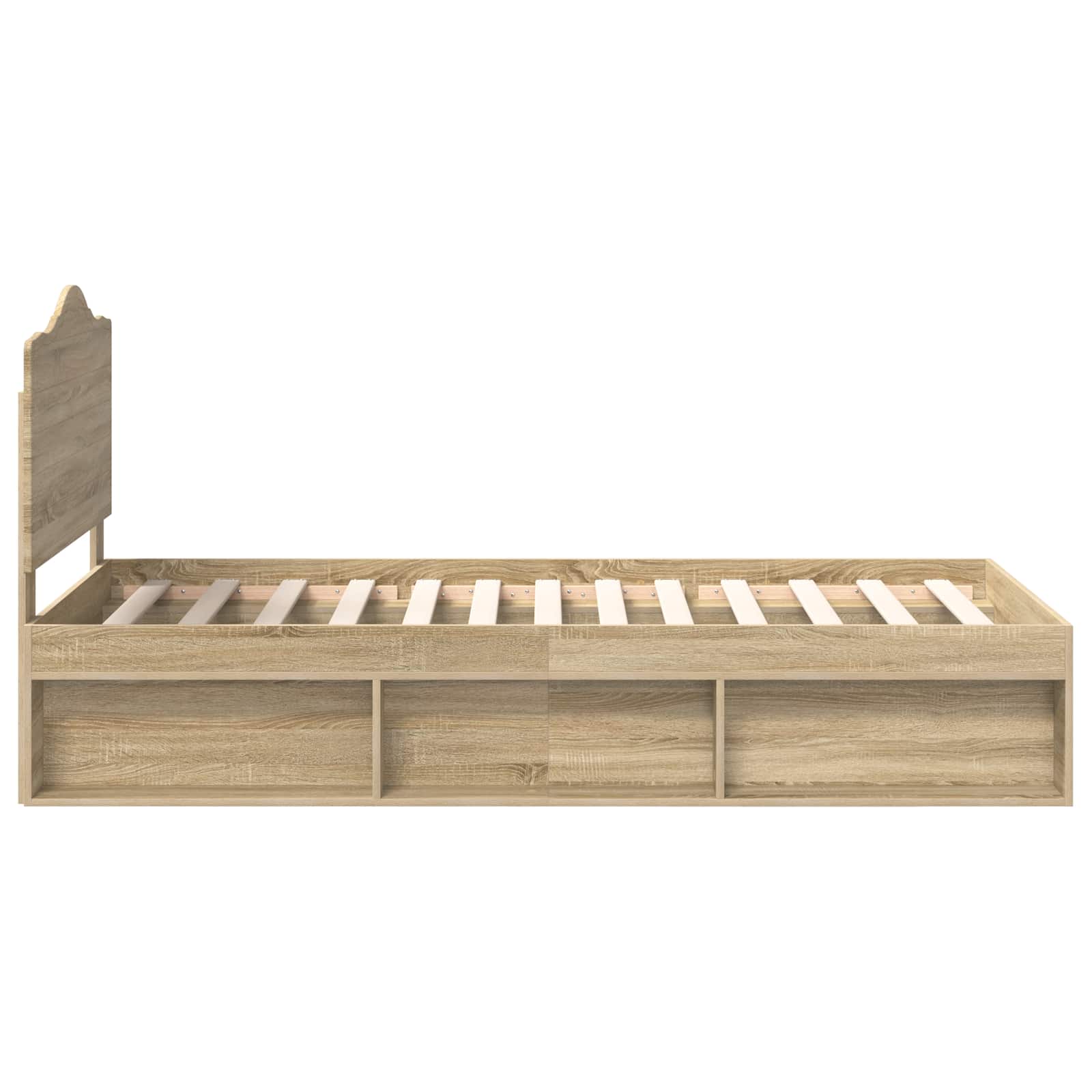Struttura del letto Rovere Sonoma 75 x 190 cm Pino massello | homemem39