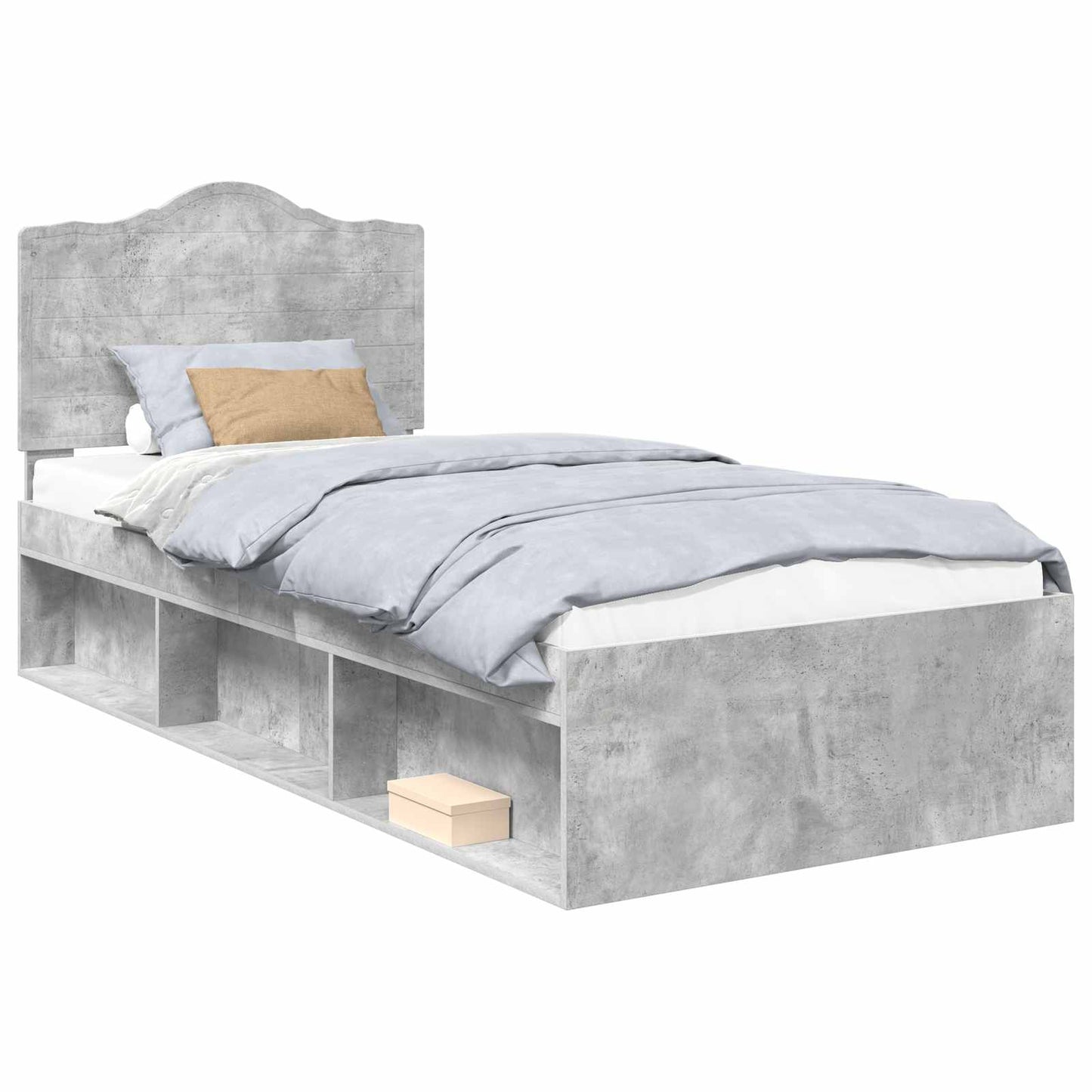 Struttura del letto Grigio Concretè 75 x 190 cm Pino massello | homemem39