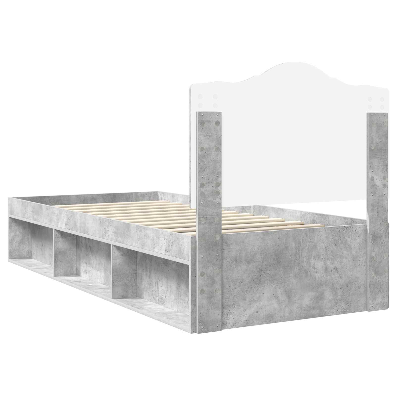 Struttura del letto Grigio Concretè 75 x 190 cm Pino massello | homemem39