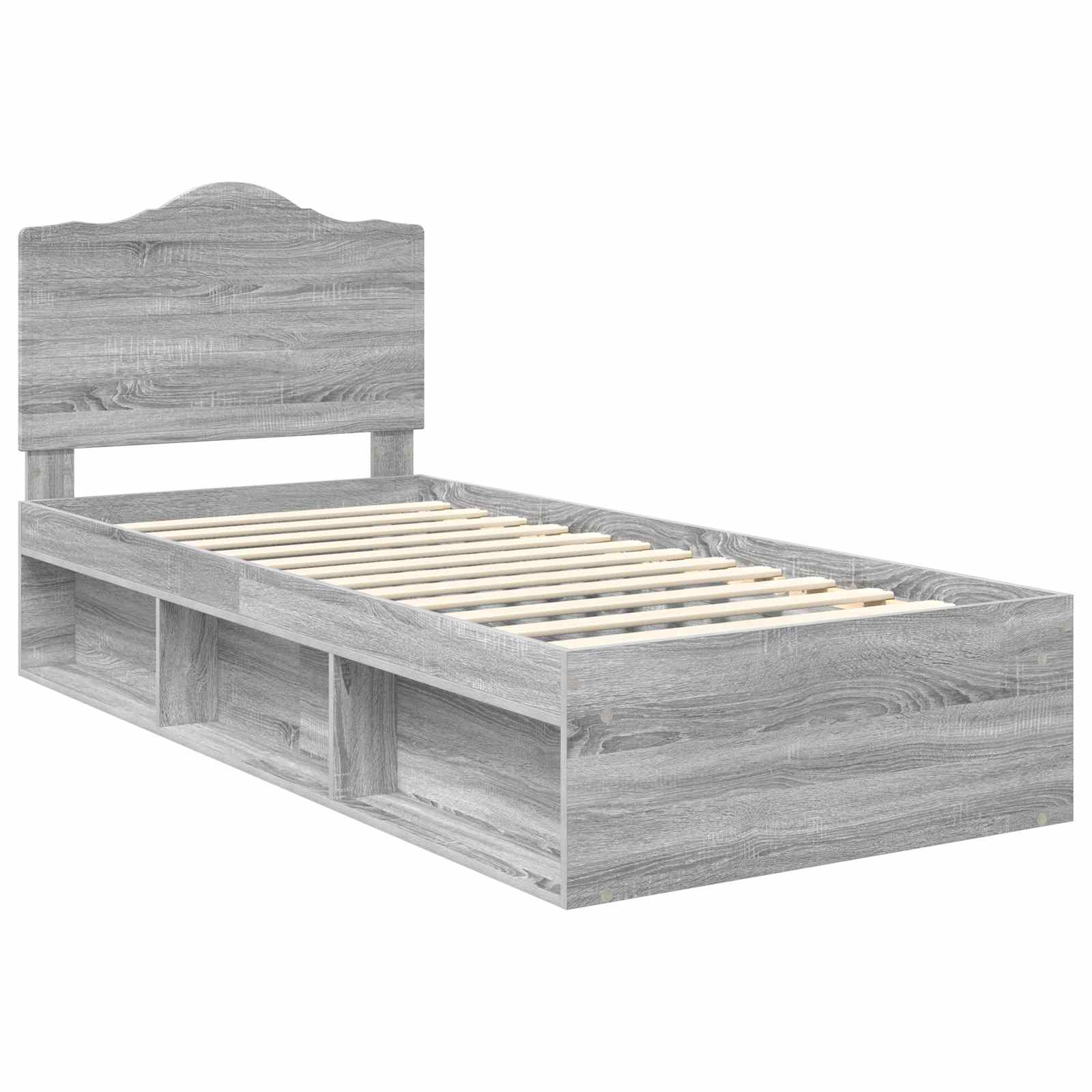 Struttura del letto Grigio Sonoma 75 x 190 cm Pino massello | homemem39