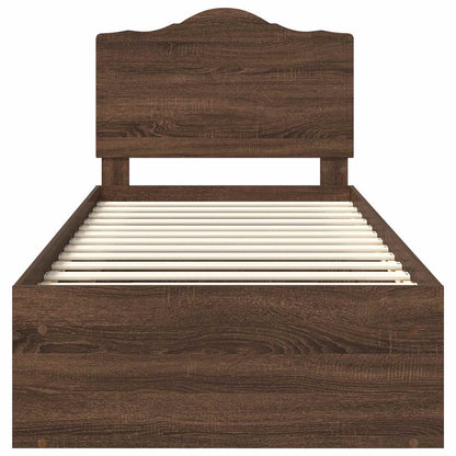 Struttura del letto Rovere Marrone 75 x 190 cm Pino massello | homemem39