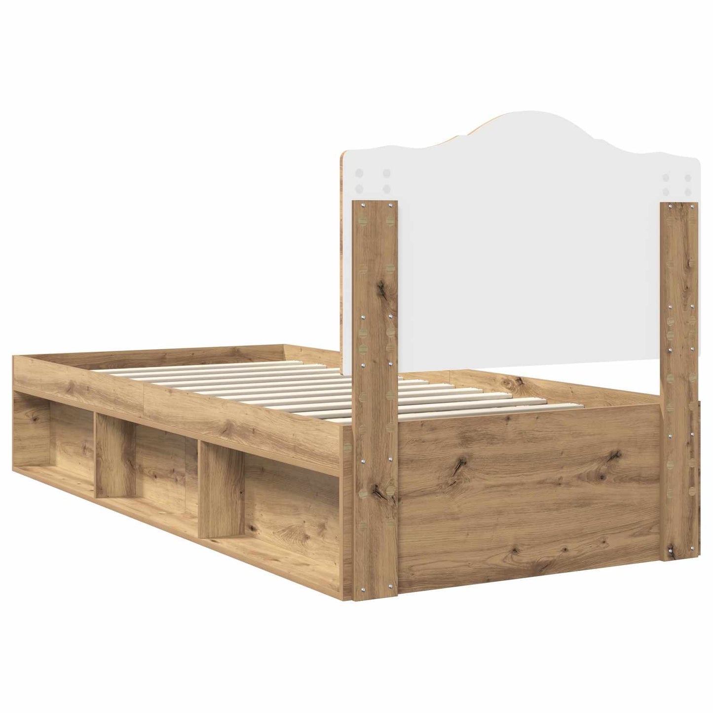 Struttura del letto con testiera Rovere Artigianale 75 x 190 cm | homemem39