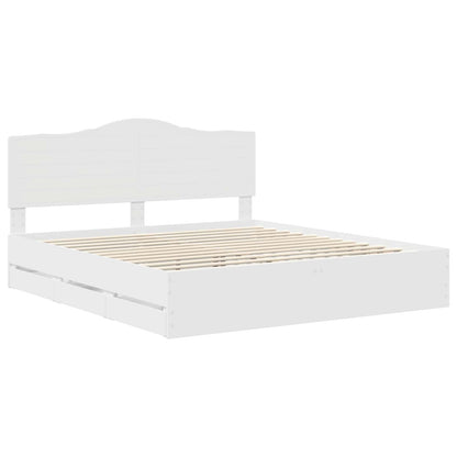 Struttura del letto Bianco 200 x 200 cm Legno Ingegnerizzato | homemem39