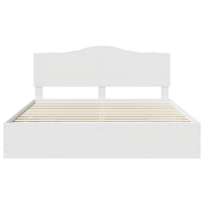 Struttura del letto Bianco 200 x 200 cm Legno Ingegnerizzato | homemem39