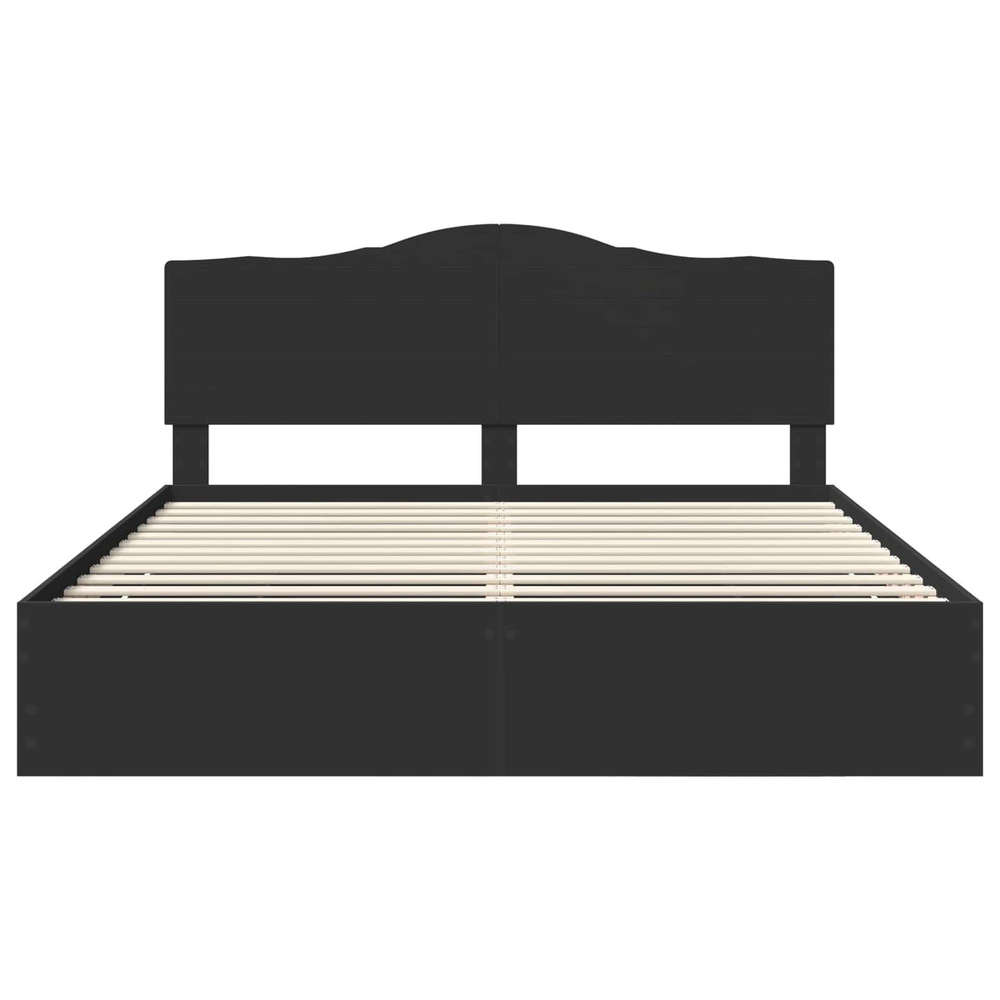 Struttura del letto Nero 200 x 200 cm Legno Ingegnerizzato | homemem39