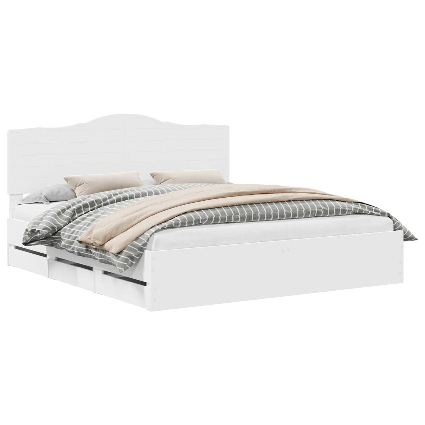 Struttura del letto Bianco 180 x 200 cm Legno Ingegnerizzato