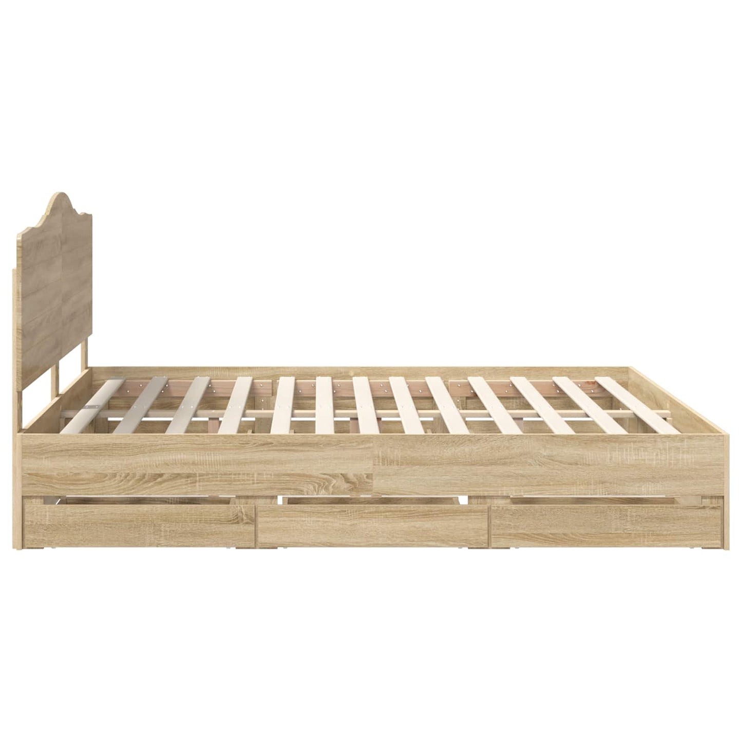 Struttura del letto con cassetto Rovere Sonoma 180 x 200 cm