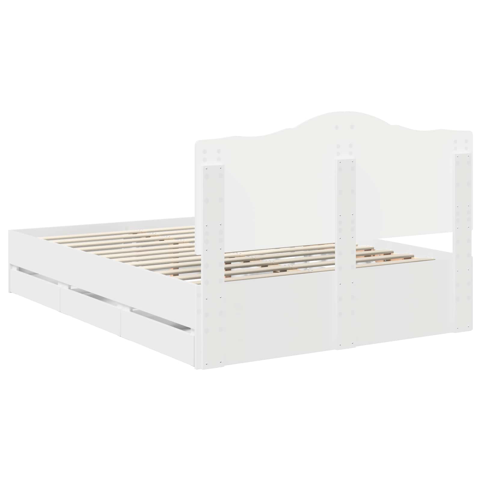 Struttura del letto Bianco 160 x 200 cm Legno Ingegnerizzato | homemem39
