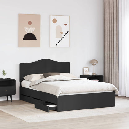 Struttura del letto Nero 160 x 200 cm Legno Ingegnerizzato