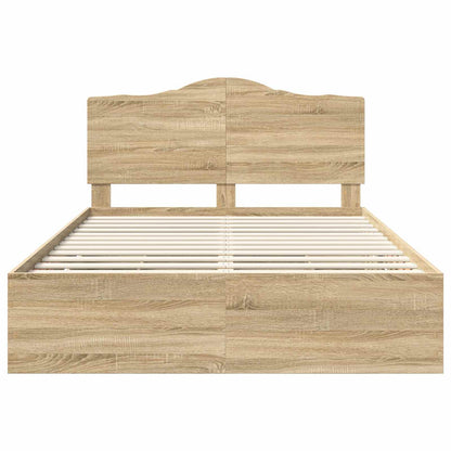 Struttura del letto con cassetto Rovere Sonoma 150 x 200 cm | homemem39
