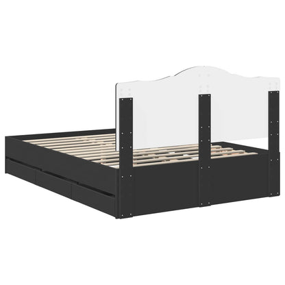 Struttura del letto Nero 140 x 200 cm Legno Ingegnerizzato | homemem39