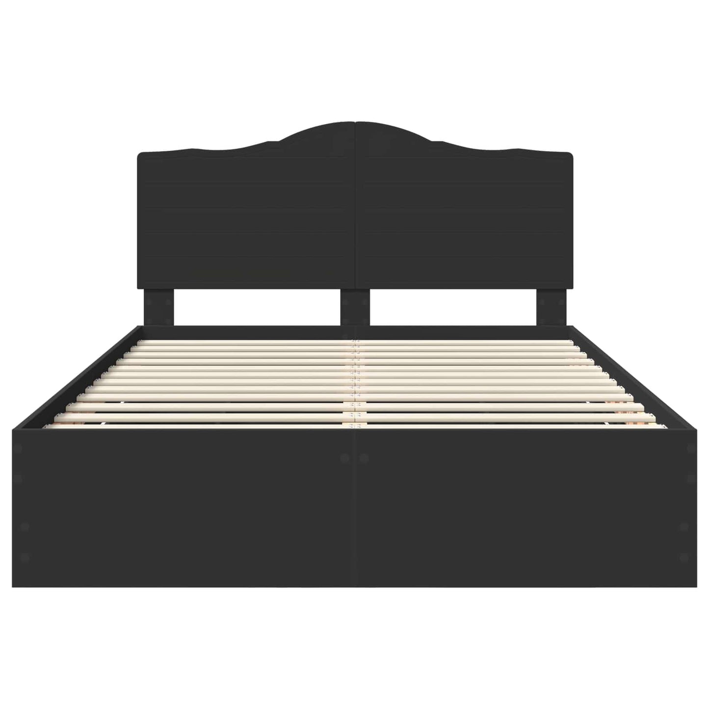 Struttura del letto Nero 140 x 190 cm Legno Ingegnerizzato