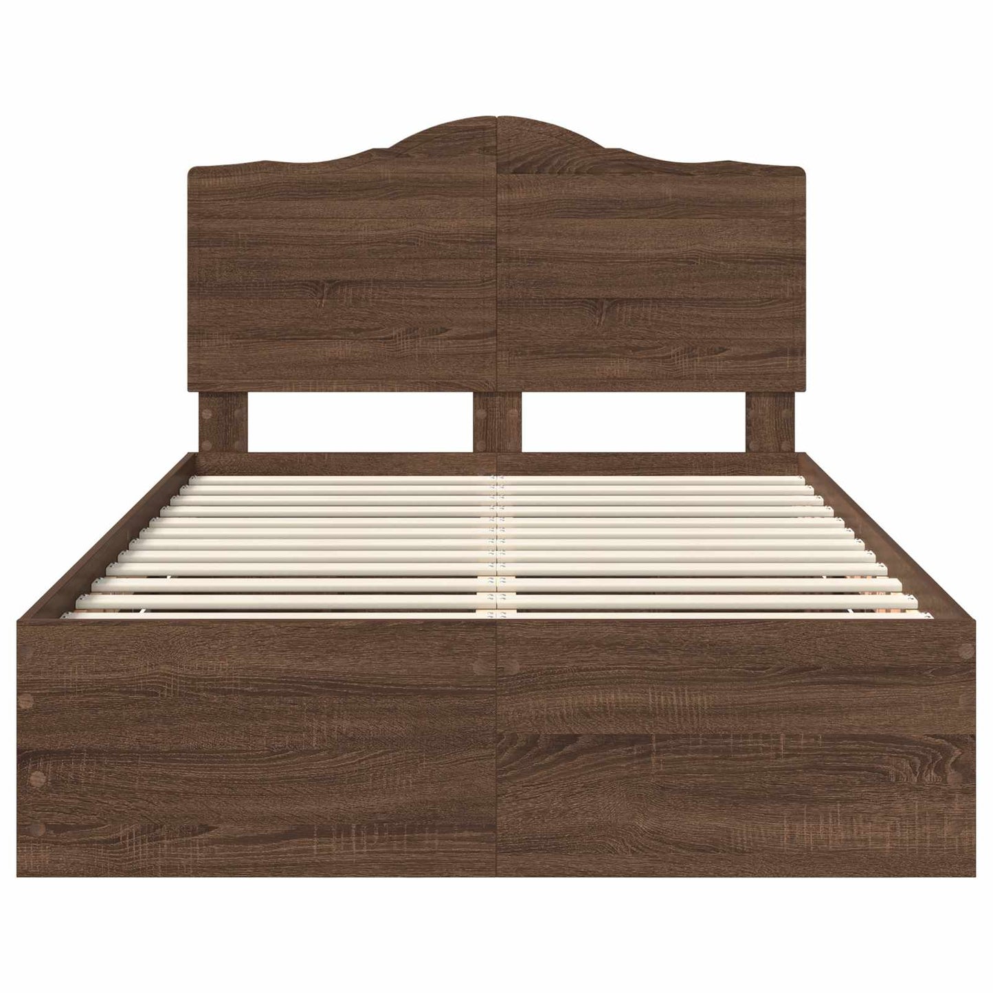 Struttura del letto con cassetto Rovere Marrone 135 x 190 cm