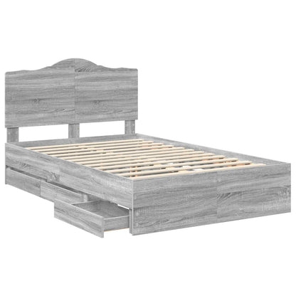 Struttura del letto con cassetto Grigio Sonoma 120 x 190 cm