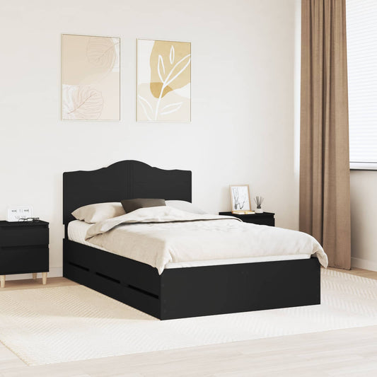 Struttura del letto Nero 120 x 190 cm Legno Ingegnerizzato | homemem39