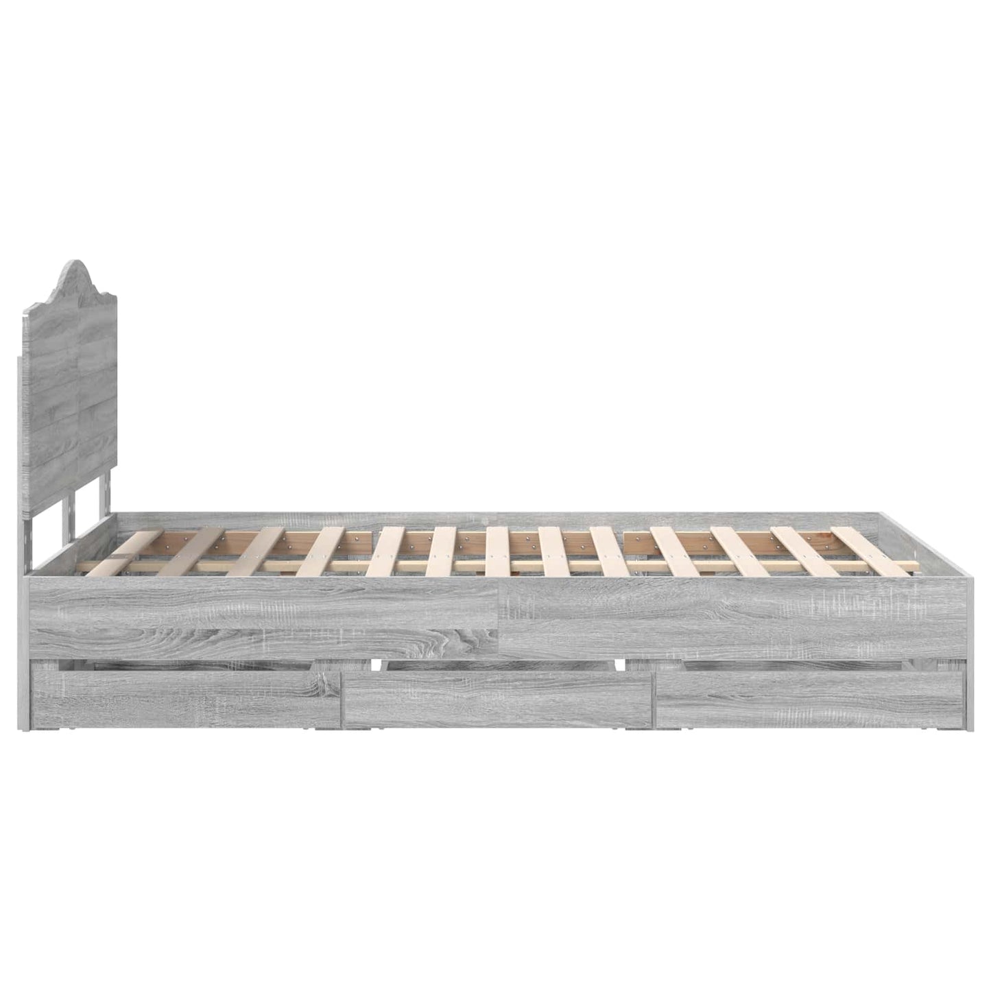 Struttura del letto con cassetto Grigio Sonoma 120 x 200 cm