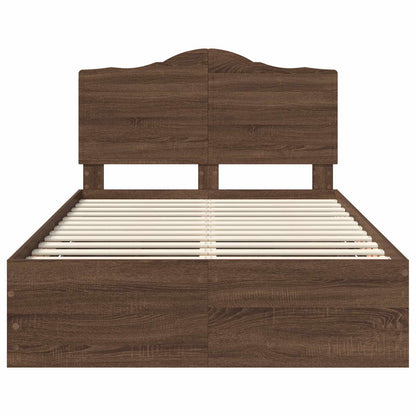 Struttura del letto con cassetto Rovere Marrone 120 x 200 cm