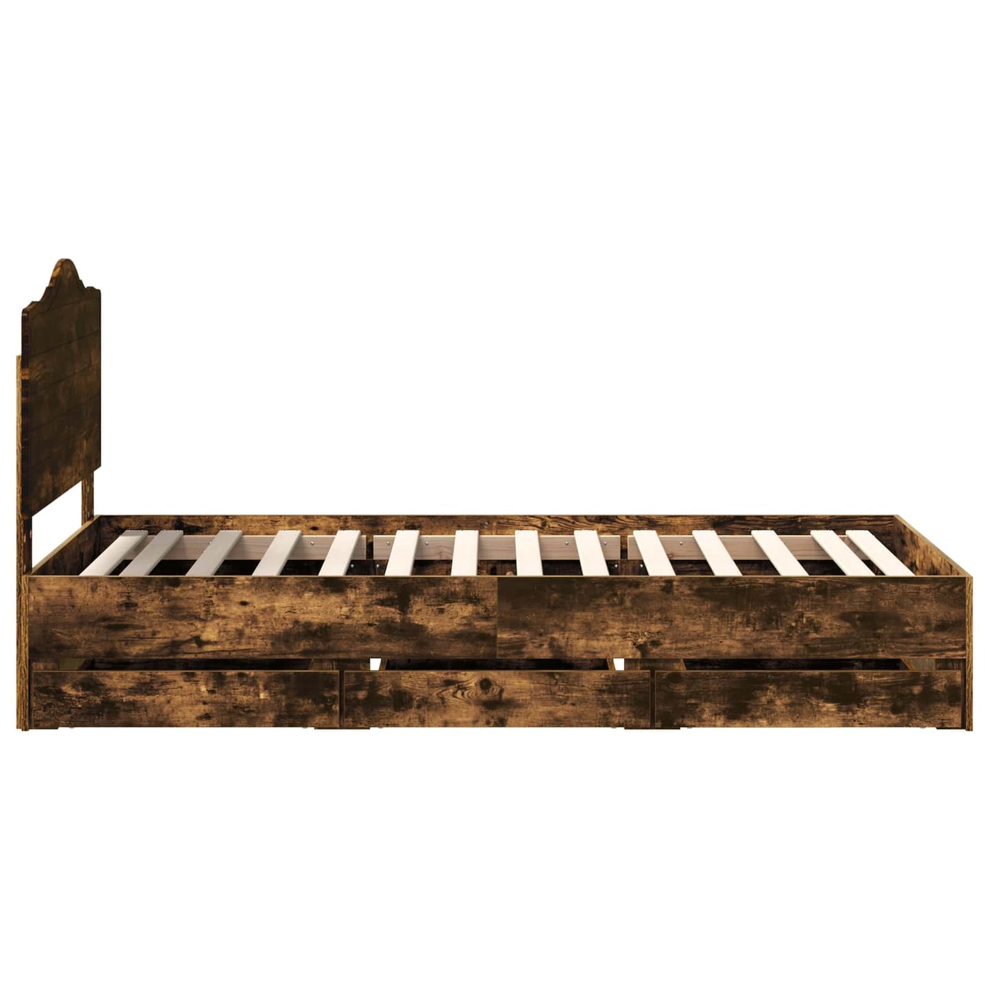 Struttura del letto con cassetto Rovere fumé 98.5 x 200 cm