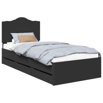 Struttura del letto Nero 90 x 200 cm Legno Ingegnerizzato | homemem39