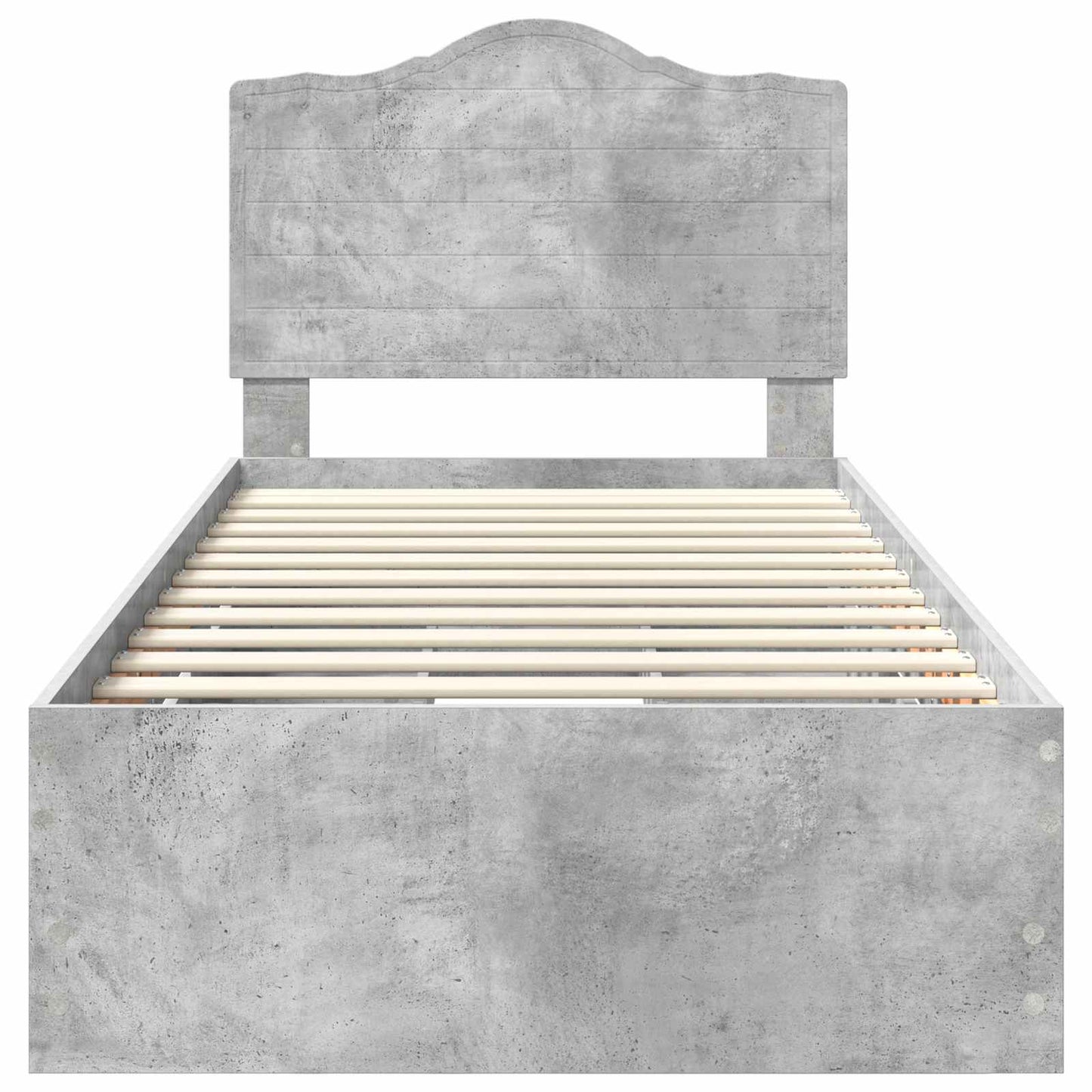 Struttura del letto con cassetto Grigio cemento 90 x 190 cm