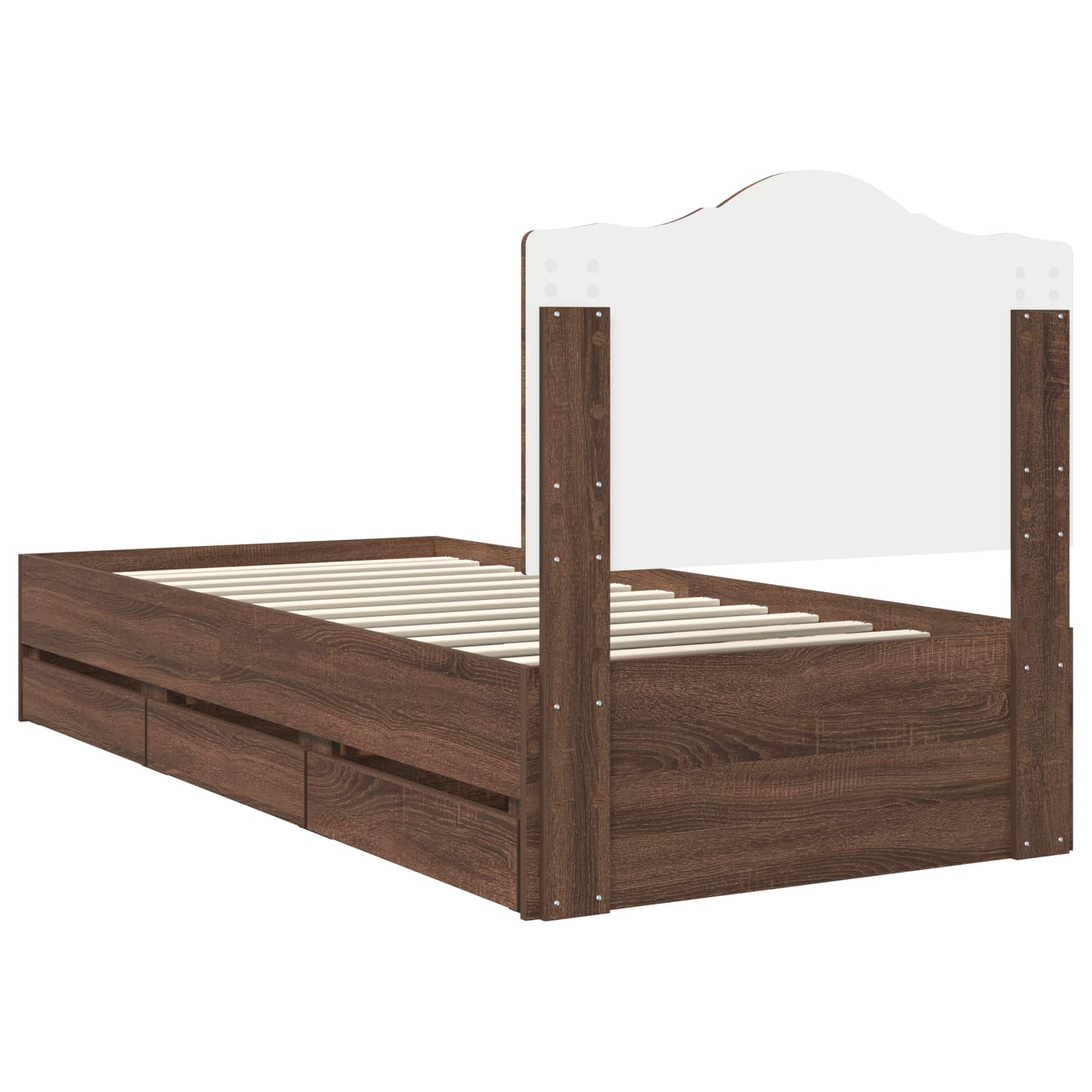 Struttura del letto con cassetto Quercia marrone 90 x 200 cm | homemem39