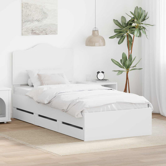 Struttura del letto Bianco 90 x 190 cm Legno Ingegnerizzato | homemem39