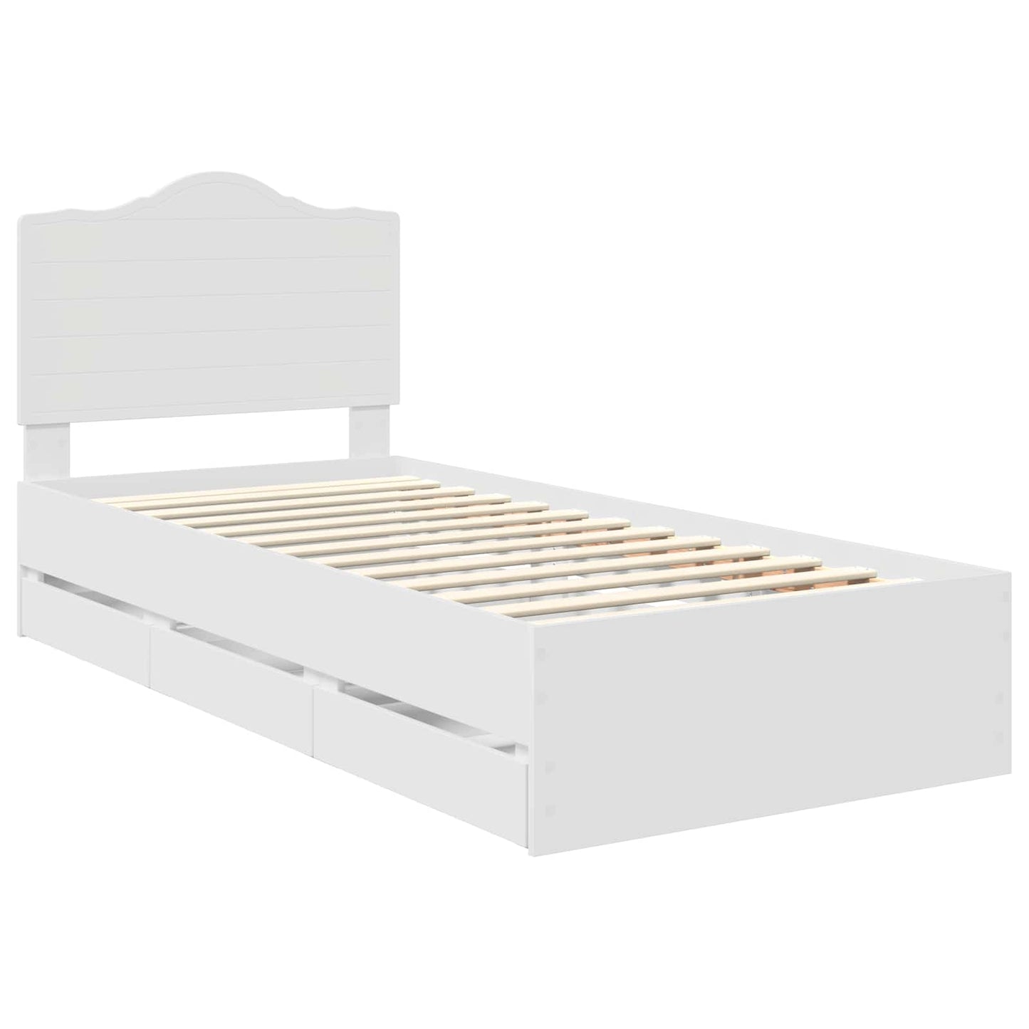 Struttura del letto Bianco 90 x 200 cm Legno Ingegnerizzato