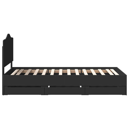 Struttura del letto Nero 90 x 200 cm Legno Ingegnerizzato