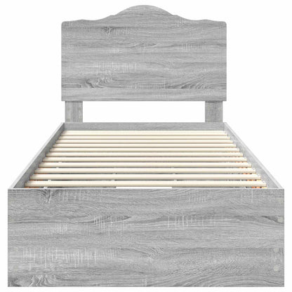Struttura del letto con cassetto Grigio Sonoma 75 x 190 cm