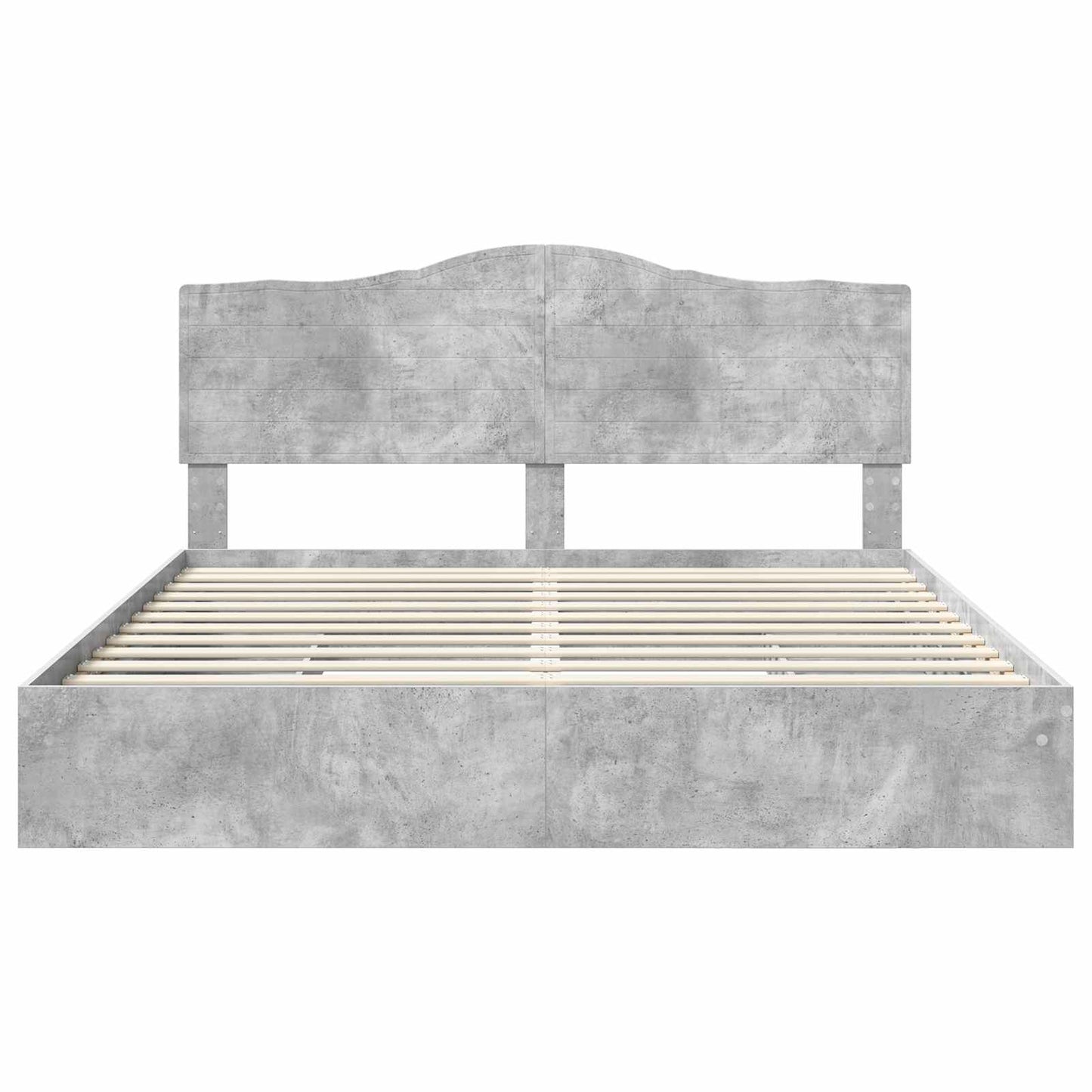 Letto con Contenitore con testiera Grigio cemento 200 x 200 cm | homemem39