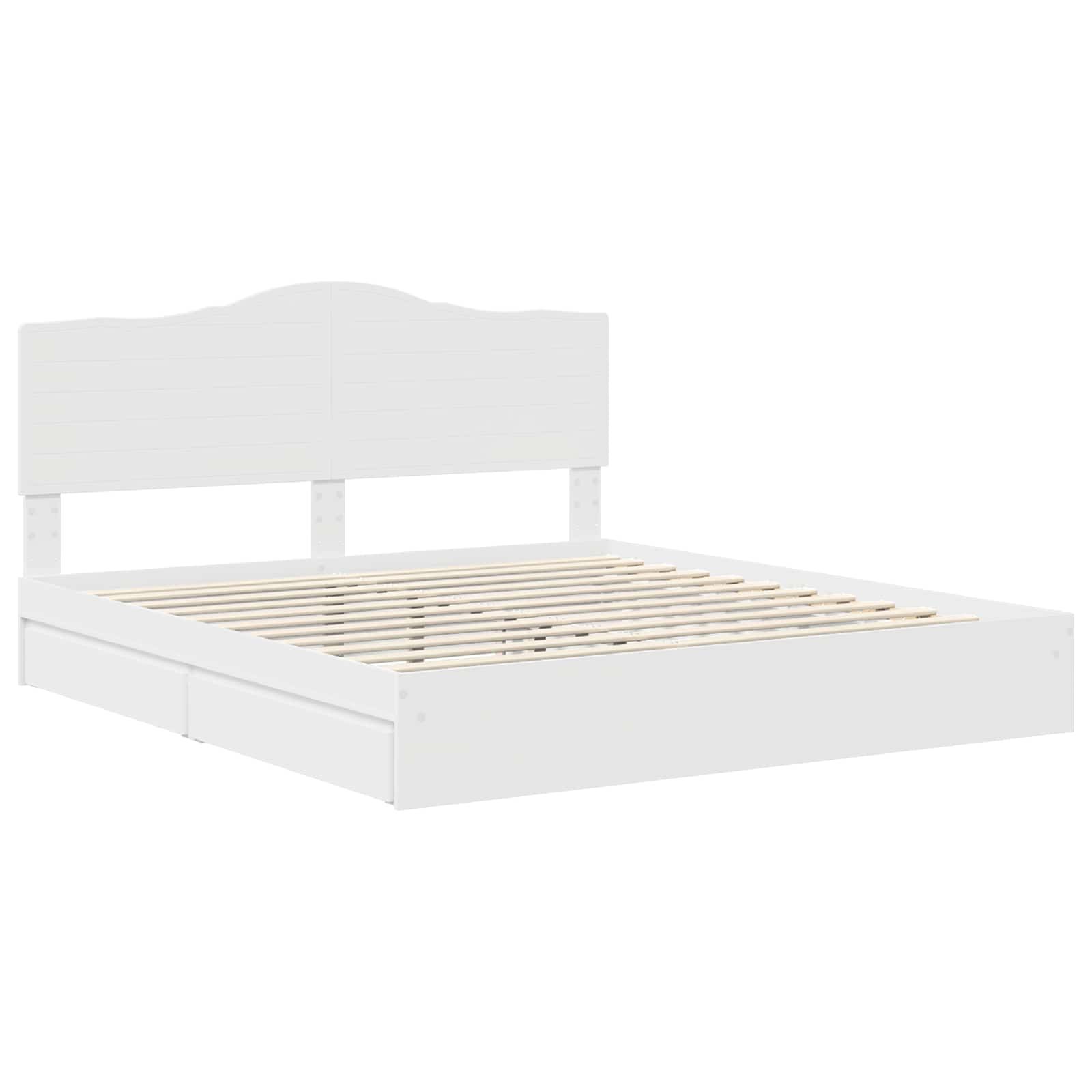 Letto con Contenitore Bianco 180 x 200 cm Legno multistrato | homemem39