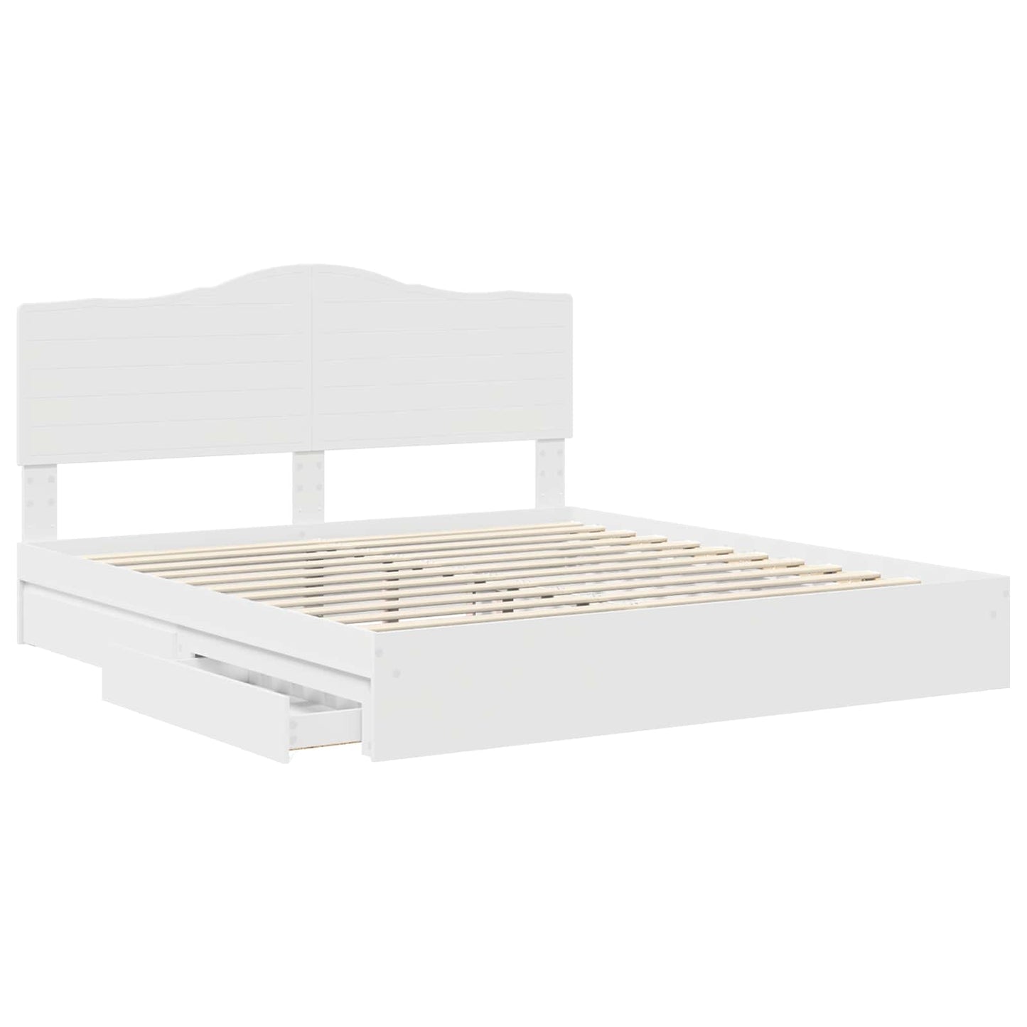 Letto con Contenitore Bianco 180 x 200 cm Legno multistrato | homemem39