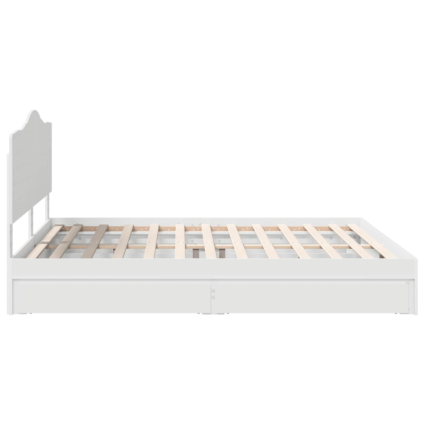 Letto con Contenitore Bianco 180 x 200 cm Legno multistrato | homemem39