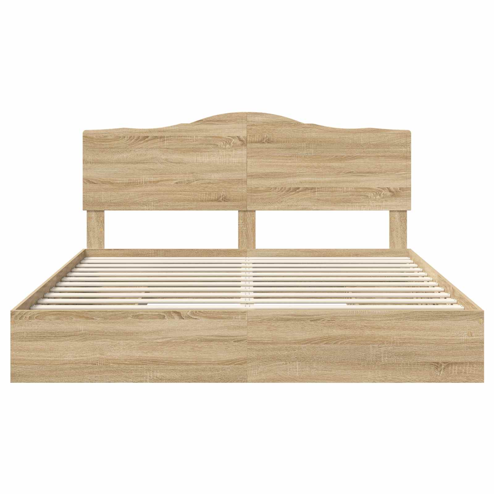 Letto con Contenitore con testiera Rovere Sonoma 180 x 200 cm | homemem39